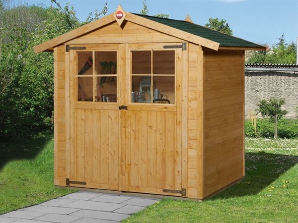 Weka Gartenhaus 316 Größe 2 mit Doppeltür Eiche hell Weka Gartenhaus 316 Größe 2 mit Doppeltür Eiche hell