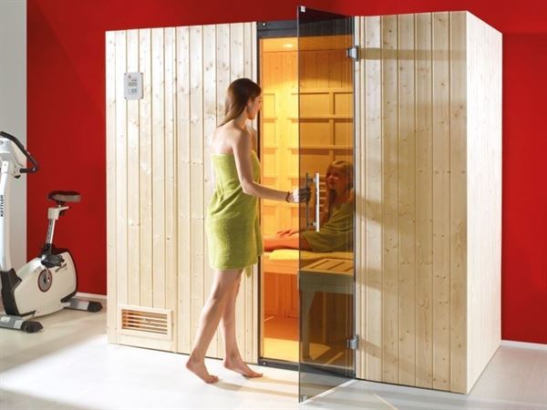 Weka Infrarot-Sauna-Kombikabine Uppsala mit Flächenstrahlern und Saunaofen 3,6 kW Weka Infrarot-Sauna-Kombikabine Uppsala mit Flächenstrahlern und Saunaofen 3,6 kW
