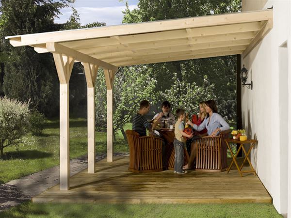 Weka Terrassenüberdachung 672 Größe 1 Leimholz Weka Terrassenüberdachung 672 Größe 1 Leimholz